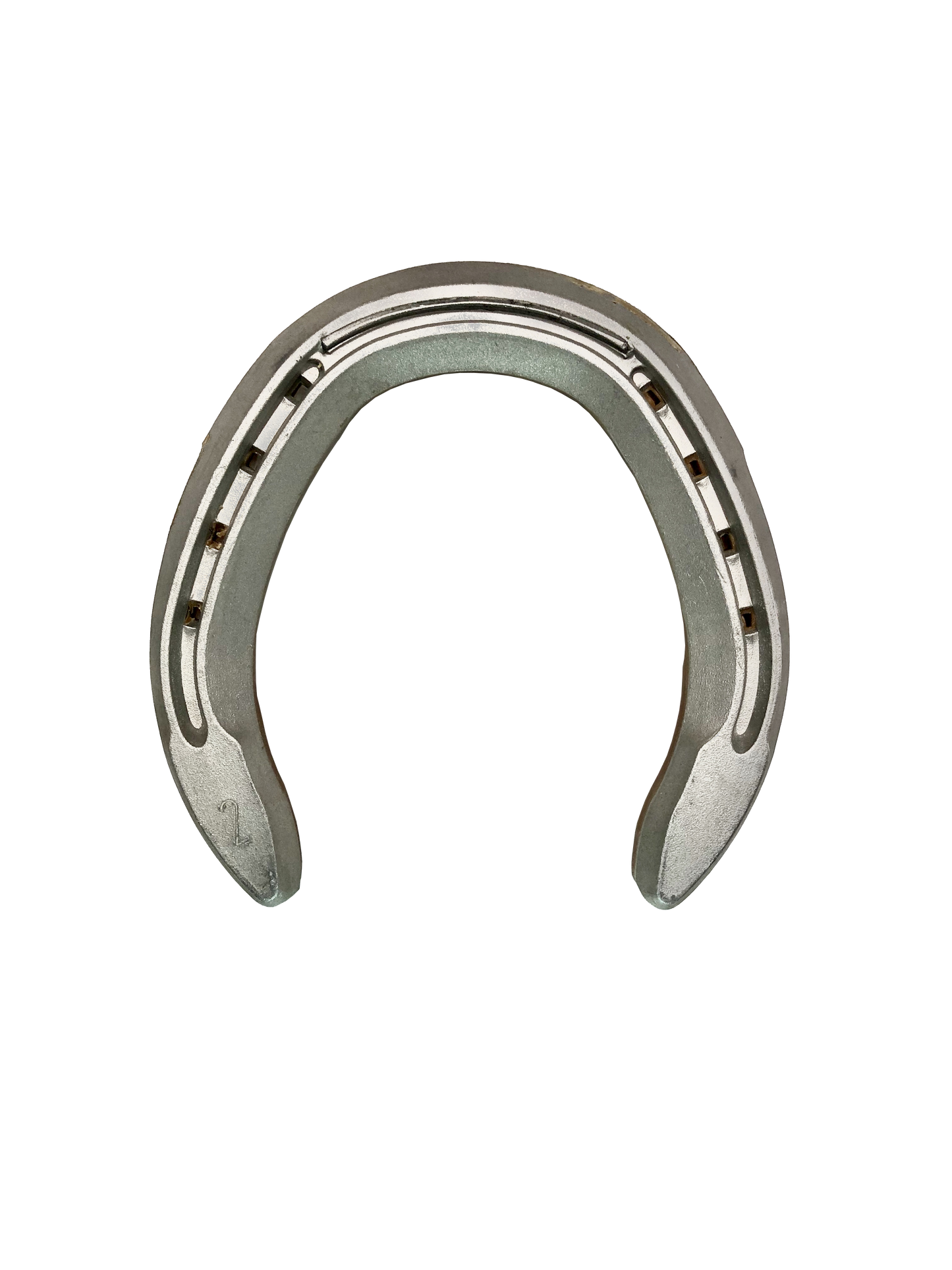 Aluminum shock absorbing horseshoes