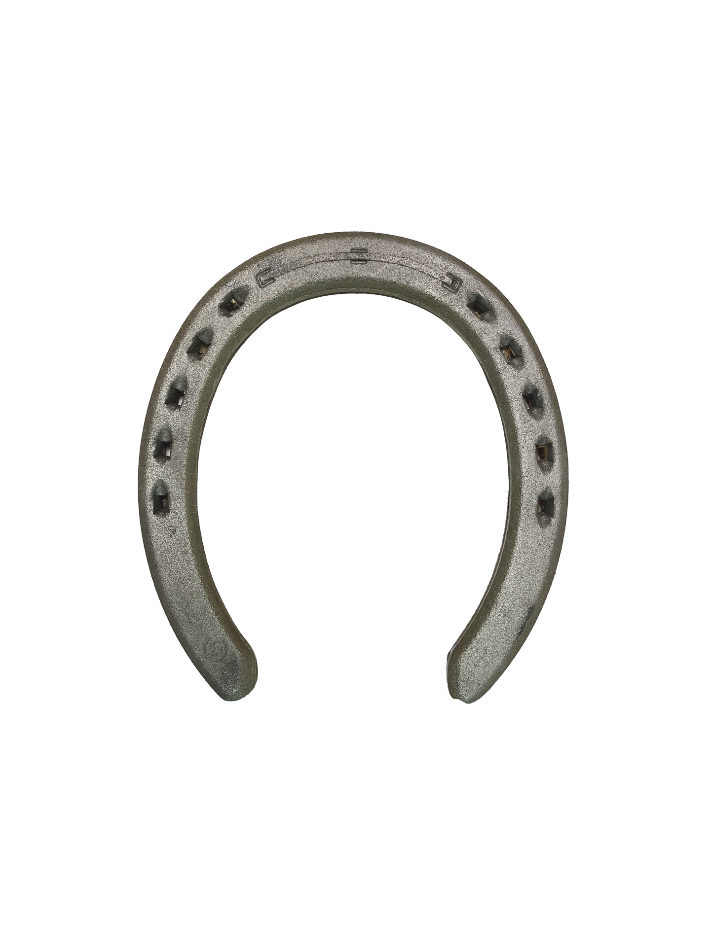 Aluminum shock-absorbing trot horseshoes