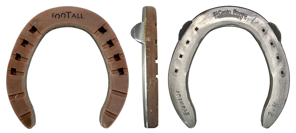 Anti-slip aluminium horseshoes