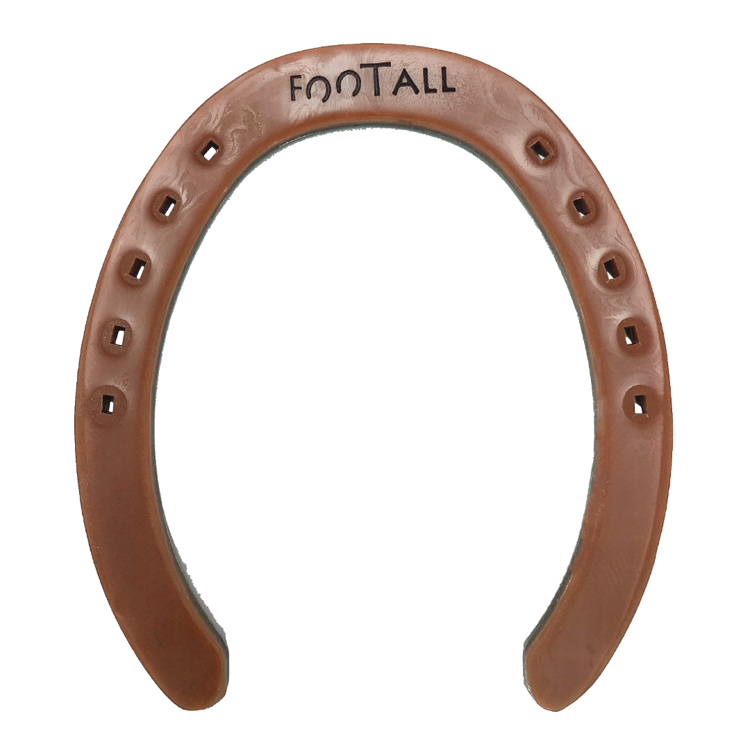 Shock absorbing trot horseshoes
