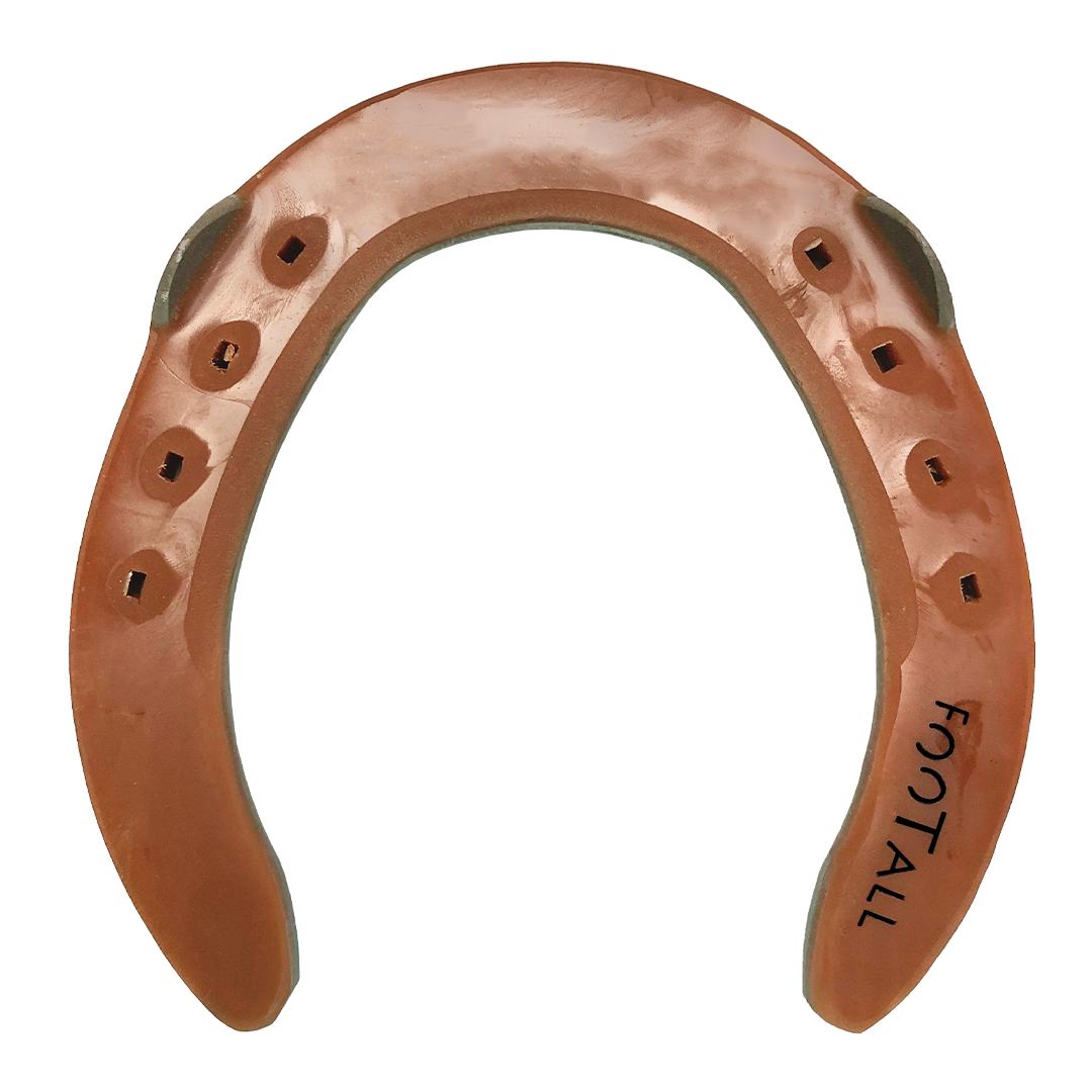 Aluminum shock absorbing horseshoes Footall