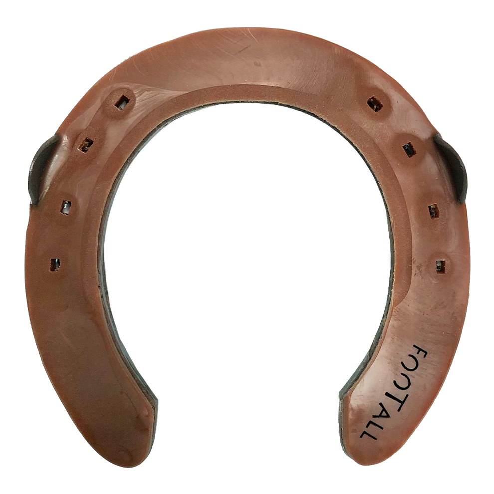 Front shock absorbing horseshoes with 2 clips Footall