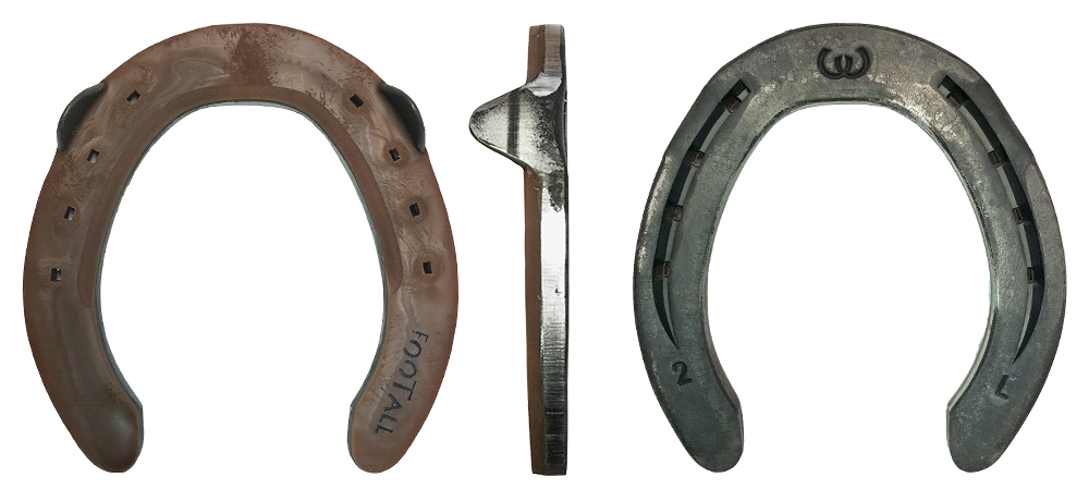 Shock absorbing horseshoes