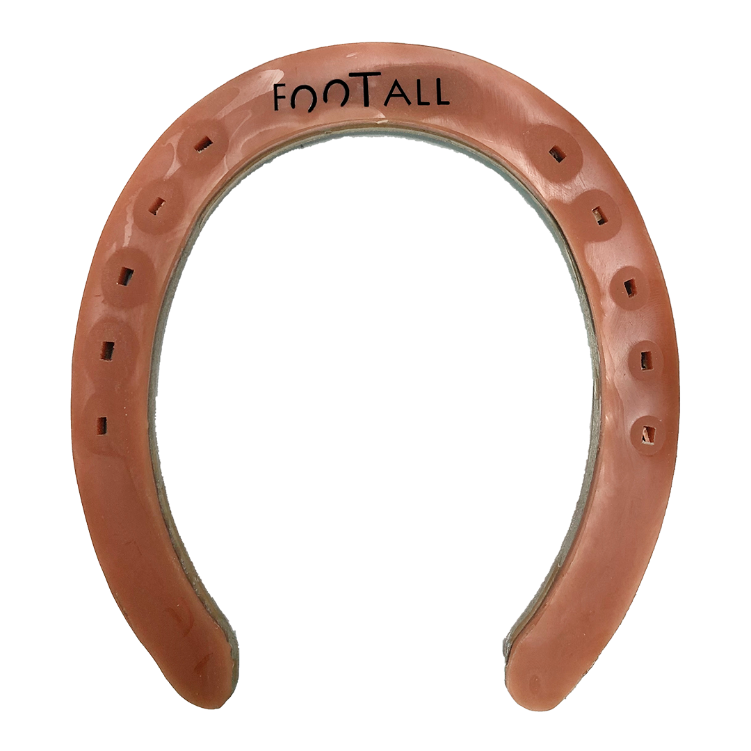 Aluminum shock-absorbing trot horseshoes